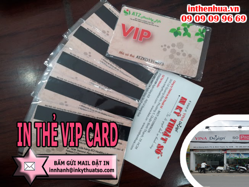 Bấm gửi mail đặt in thẻ VIP card tại Cty TNHH In Kỹ Thuật Số - Digital Printing